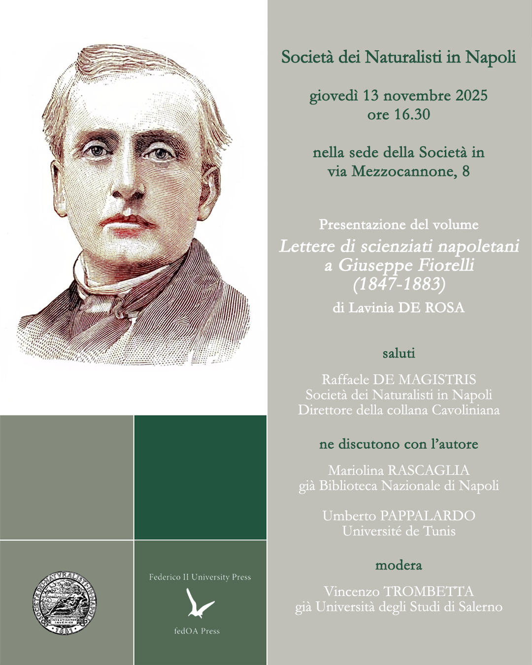 Presentazione del Volume: Lettere di scienziati napoletani a Giuseppe Fiorelli